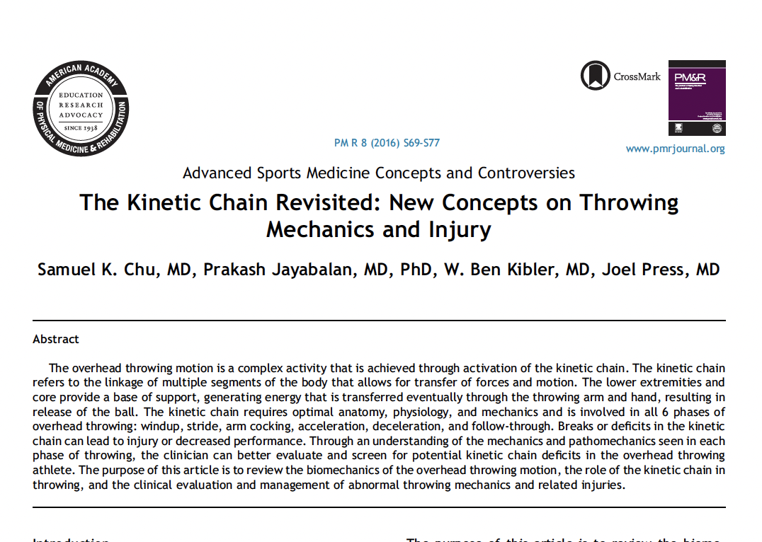 Kinetic Chain Throwing Mechanics MOTUS Physical Therapy