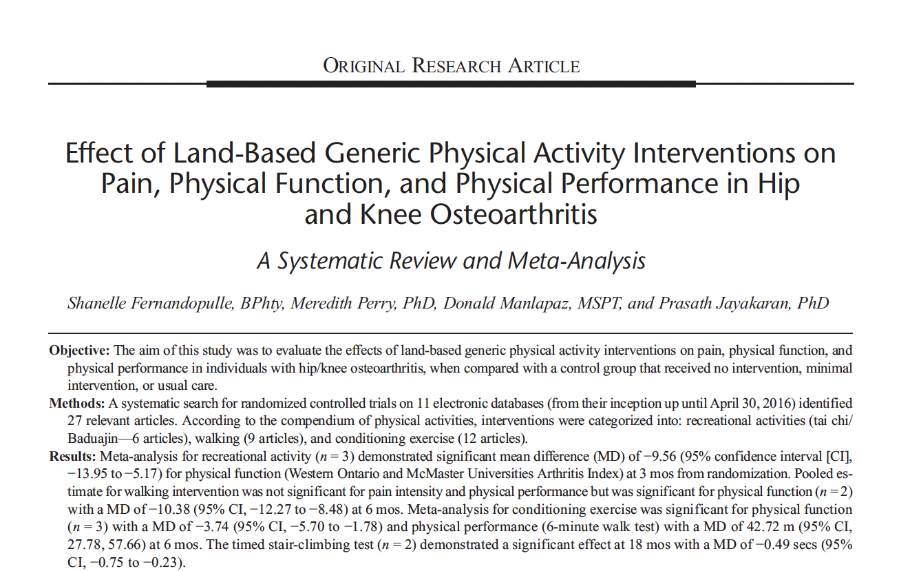 research article on knee